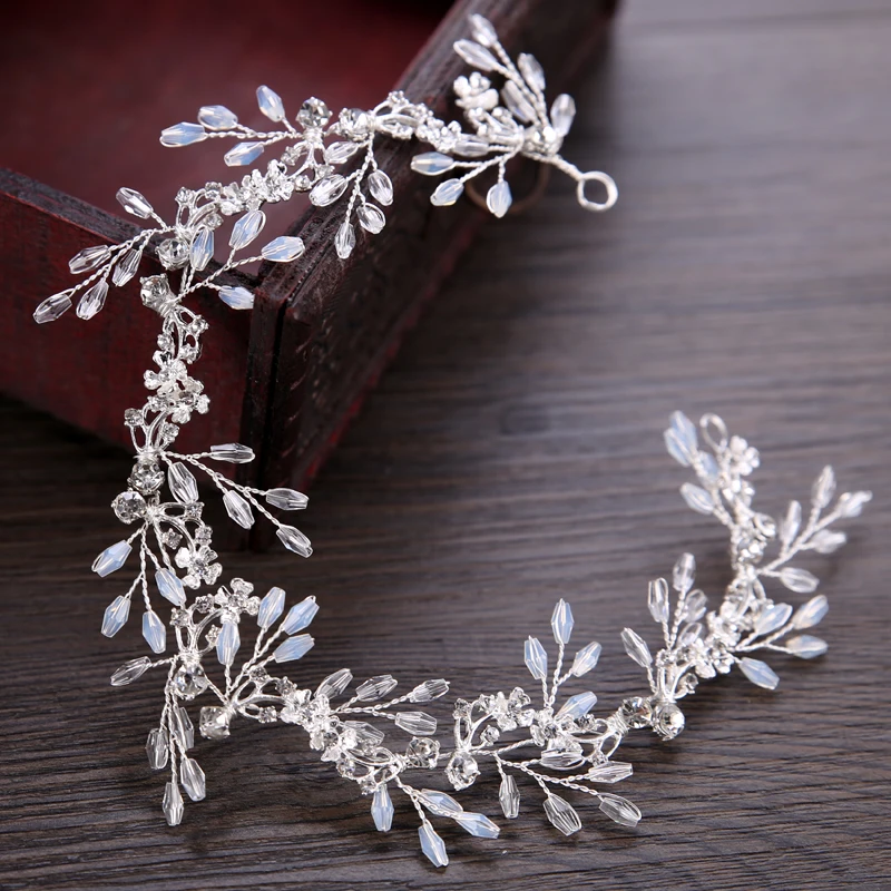 Duolafine Handmade Silver Color Rhinestone Crystal Wedding Headband Hair Accessories Bride tiara Jewelry FD616 | Украшения и
