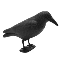 ourpgone practical plastic crow decoy hunting flocked coated full body stand bodied crow jackdaw bird for hunting shooting decoy
