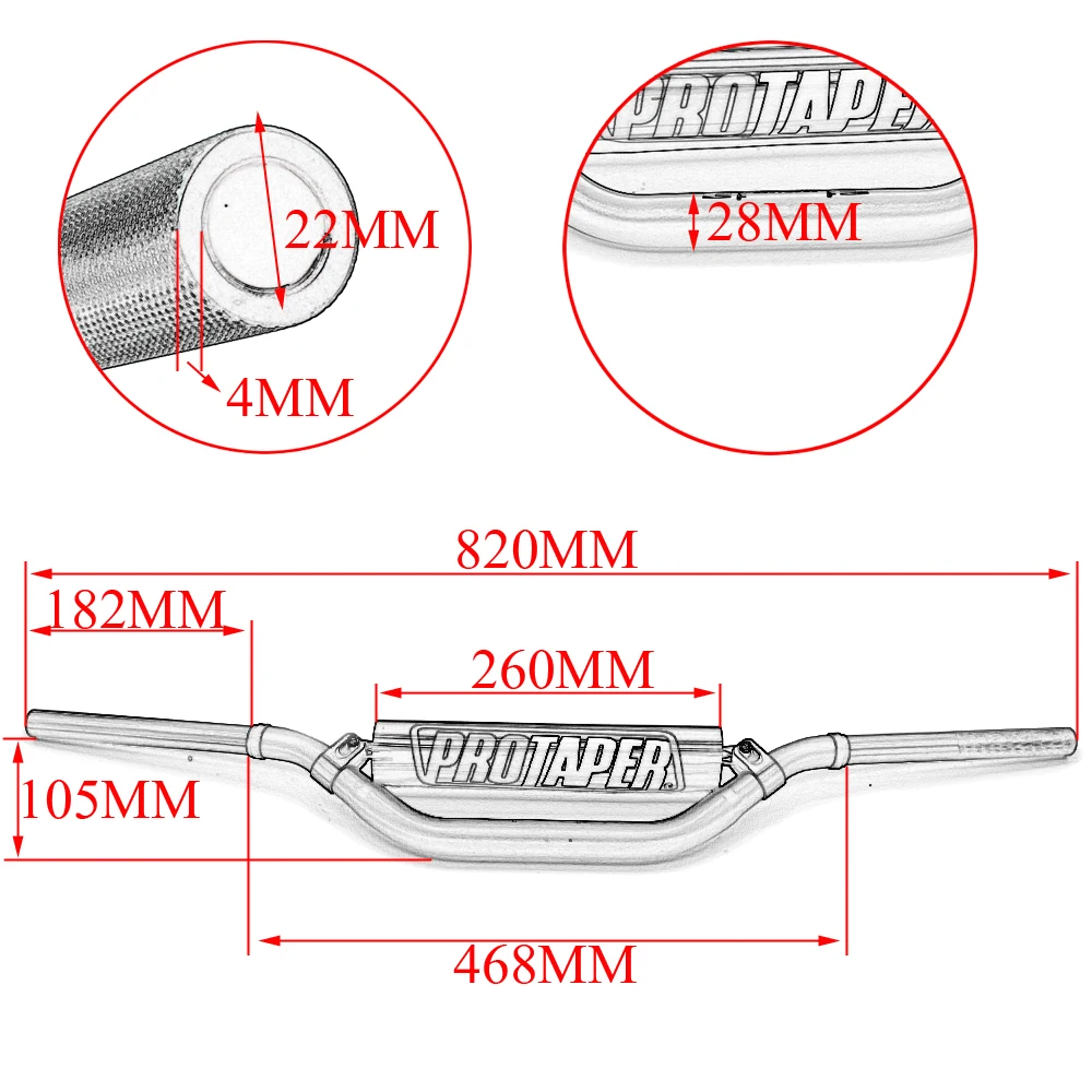 

1 1/8 " 28 + + MX EXC CRF YZF250 KLX RMZ