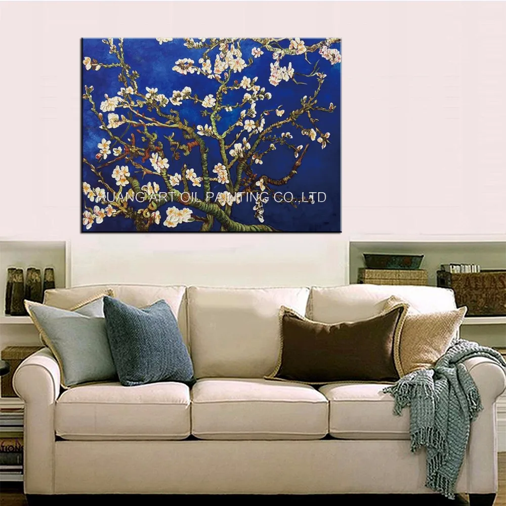 Картины с имитацией Ван Гога ручная работа Цветущий цветок сливы настенная