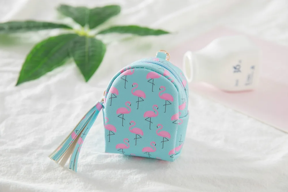 Кошелек для мелочи из искусственной кожи HJKL Flamingos женский новый маленький