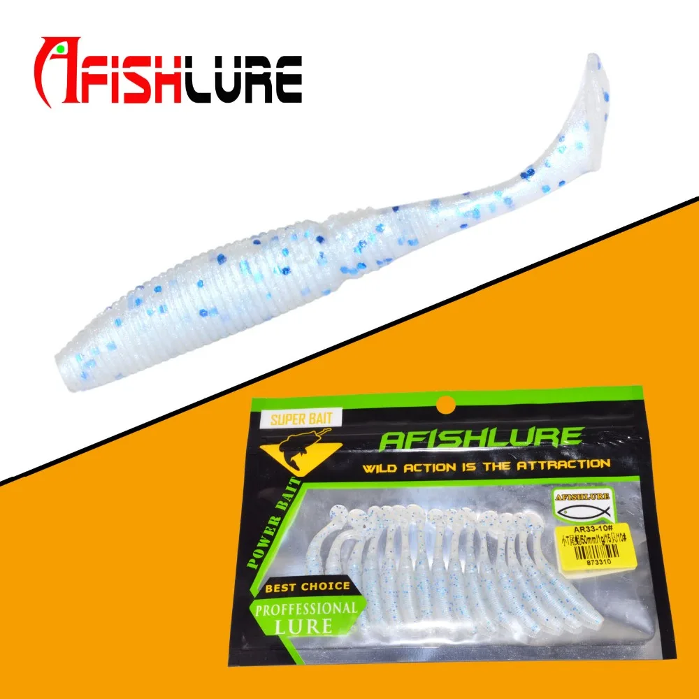 Afishlure мягкая рыболовная приманка 1 г 50 мм 15 шт./лот Мягкая светящаяся в темноте Т