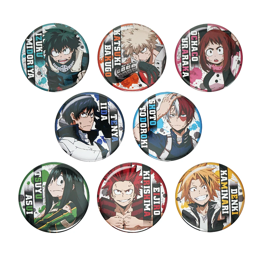 My Hero Academy Аниме Boku No Hero Academy торговый боевой значок Deku Shoto Denki Asui значок аниме брошь на булавке