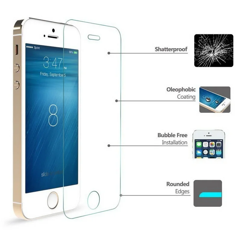 Защитный чехол из закаленного стекла для iPhone 11 Pro X XR XS Max 5 6 6S 7 8 plus 2 шт.|premium tempered|glass