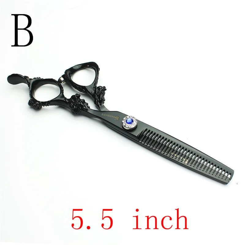 B Thining Scissors Япония 6& 7& 5,5 дюймов Высокое качество Профессиональные Парикмахерские Ножницы Набор для стрижки волос филировочные Парикмахерские ножницы набор - Цвет: B Thining Scissors