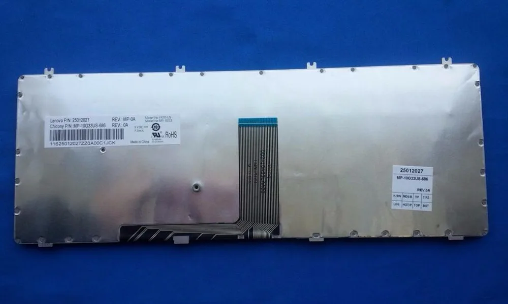Клавиатура для Lenovo IdeaPad Y470 Y470M Y470N Y470P Y471 Y471A Y475