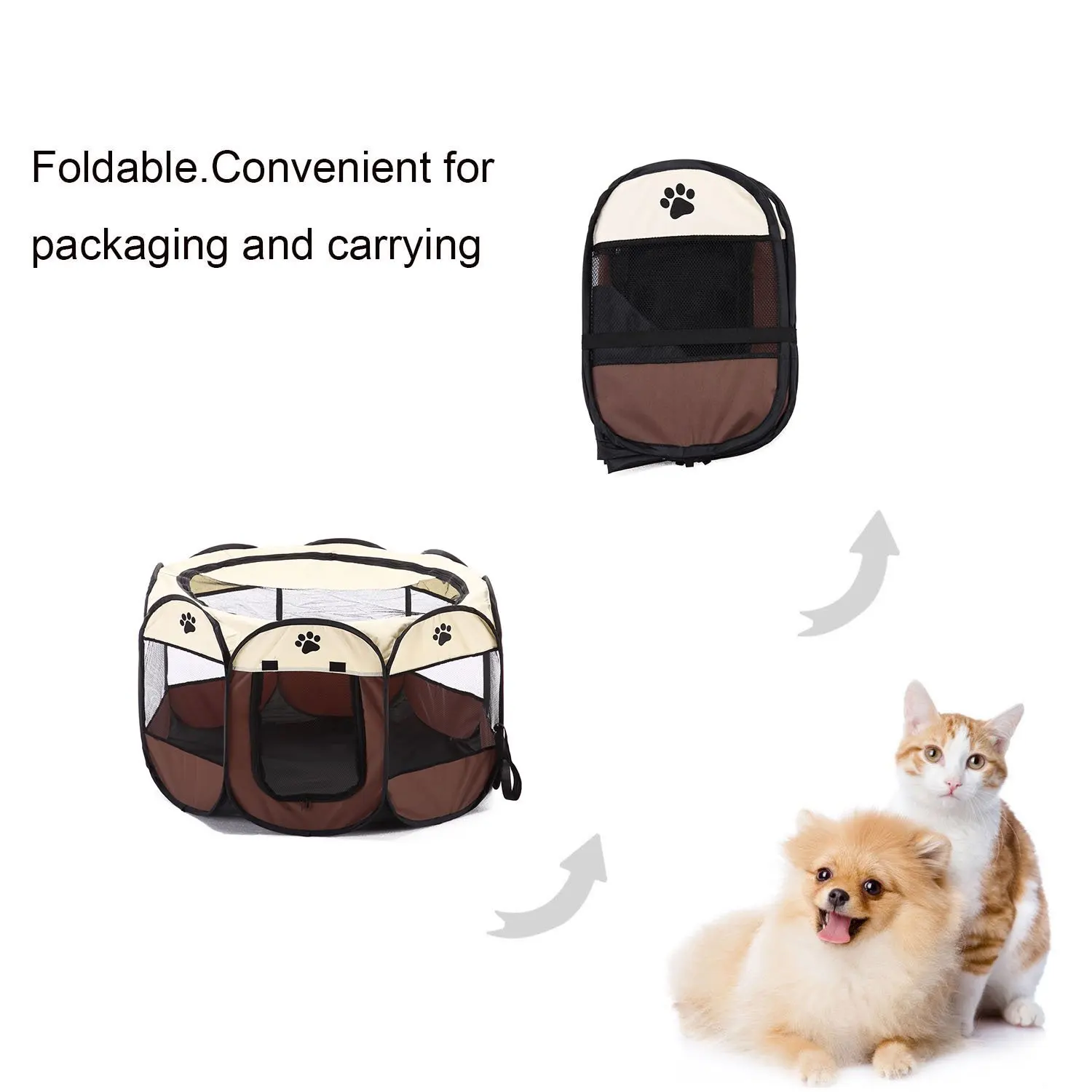 Манеж для собак переносная Складная ручка питомцев использования внутри/на