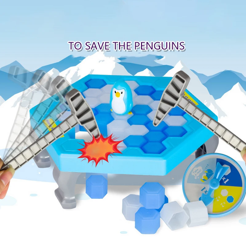 Funny Toy Ice Breaking Save The Penguin Kids Educational Desktop Game Anti Stress Toys for Children Parents Play Novelty Gift | Игрушки и