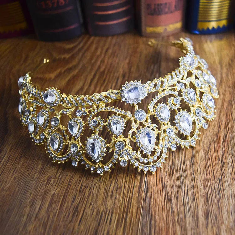 Серебреная корона, серебреная тиара со стразами