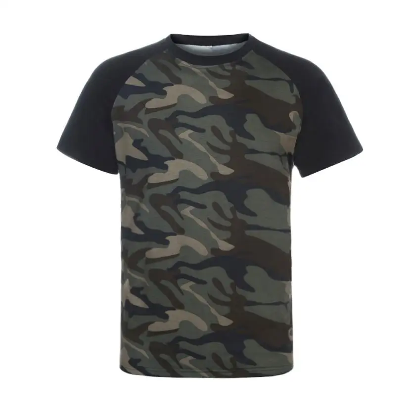 

Vogue Men Cotton Military Camouflage T-shirt Short Sleeved Casual O Neck Pullover Tops Tees Blouse T-shirt Pour Hommes # AA