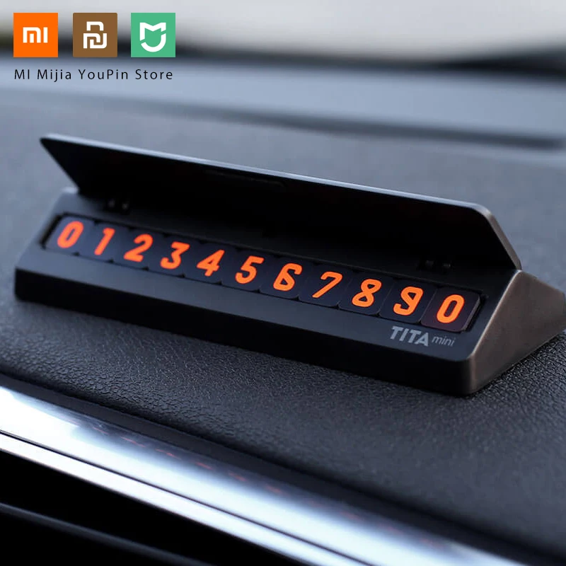 Новинка Xiaomi Mija TITA Mini Stop Sign Car Parking Card For Move Phone Number Stereo Reverse Invisible|Смарт-гаджеты| |