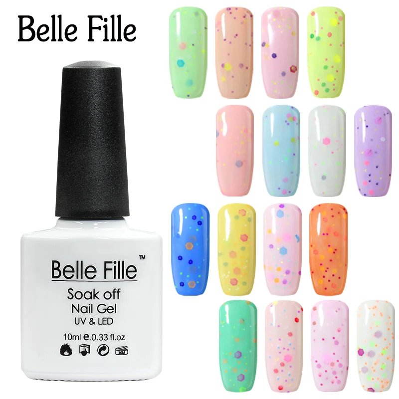 BELLE FILLE 10 мл сырный цвет 2 шт./лот УФ гель для ногтей Гель лак полировки Vernis