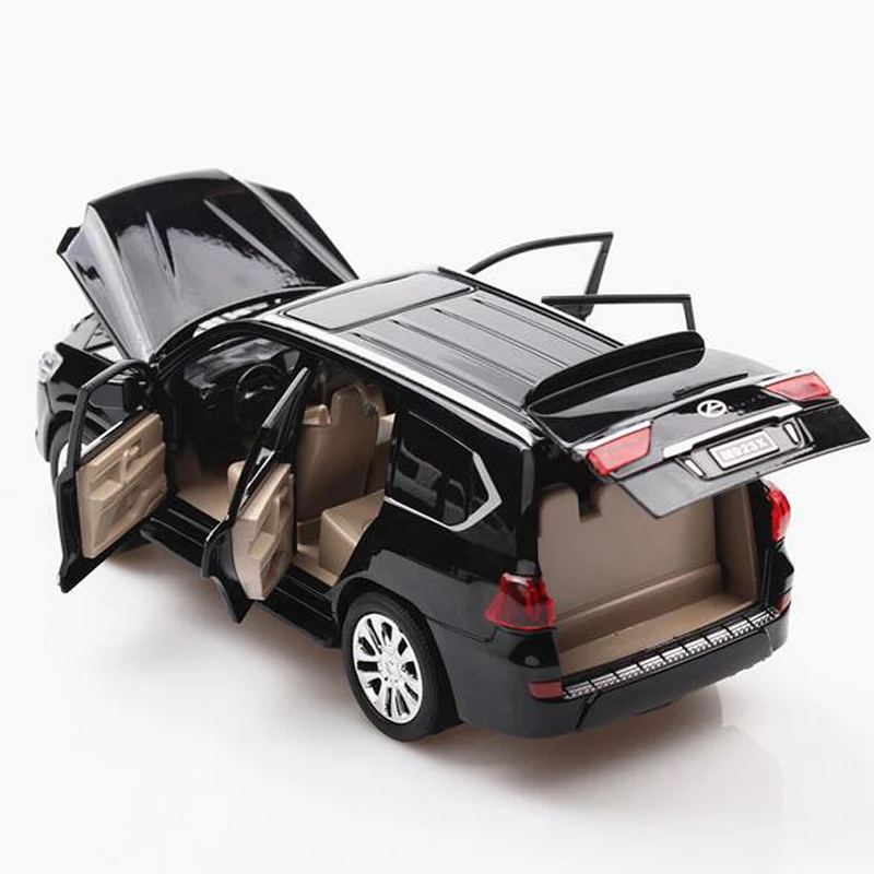 1:24 металлический LX 570 NX200 модель литая игрушка автомобиль сплав транспортные средства большой Размеры со звуком и светом коллекционная машинка игрушка мальчик дети подарок на день рождения