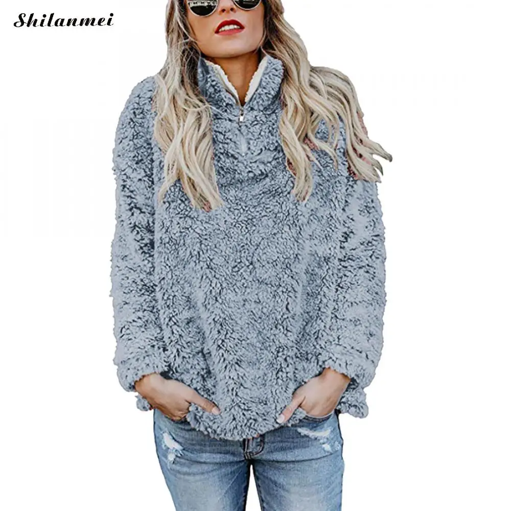 2018 зимний свитер с воротником под горло Женский Осенний теплый толстый плюшевый