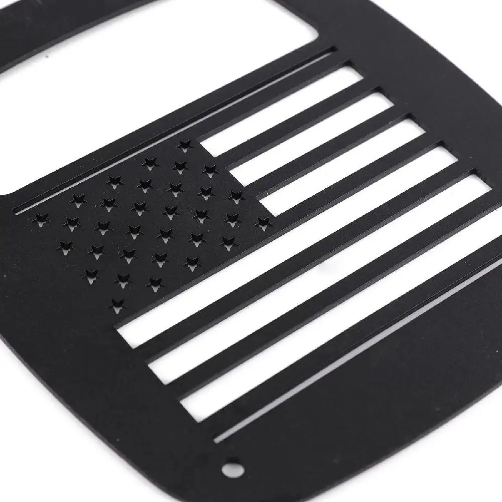 Partol черный внешний задний хвост защита фар крышка тени США Форма флага