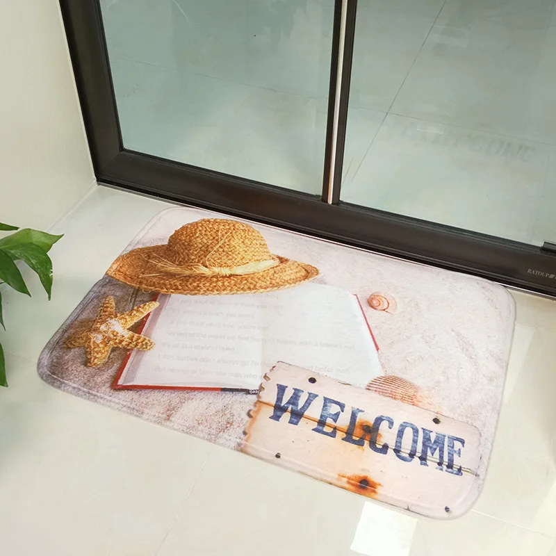 multi sizes mediterranean style bathroom carpets bath mat set thicken 3d printed bathroom floor carpets toilet rugs wc doormat free global shipping