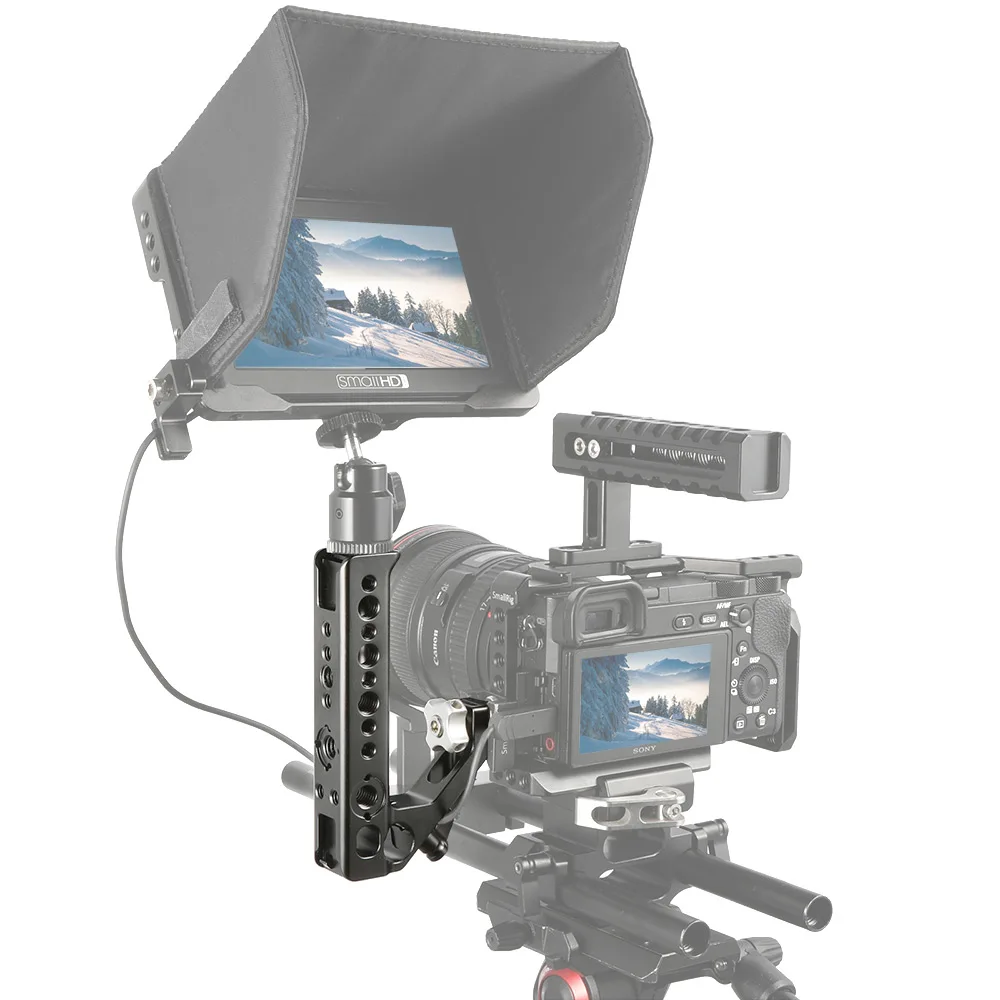 SmallRig адаптер для холодного башмака ручка для крепления DSLR камер и клеток с винтами для большого пальца+ 15 мм зажим для стержня универсальная рукоятка-2094