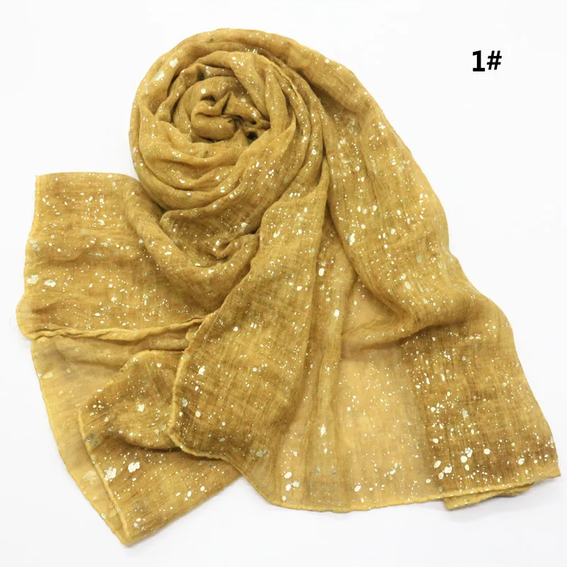 

10pcs Plain Solid Glitter Viscose Scarf Ladies Sliver Shimmer Shawls Wraps Pashmina Women Hijab Bufandas Muslim Sjaal Headband