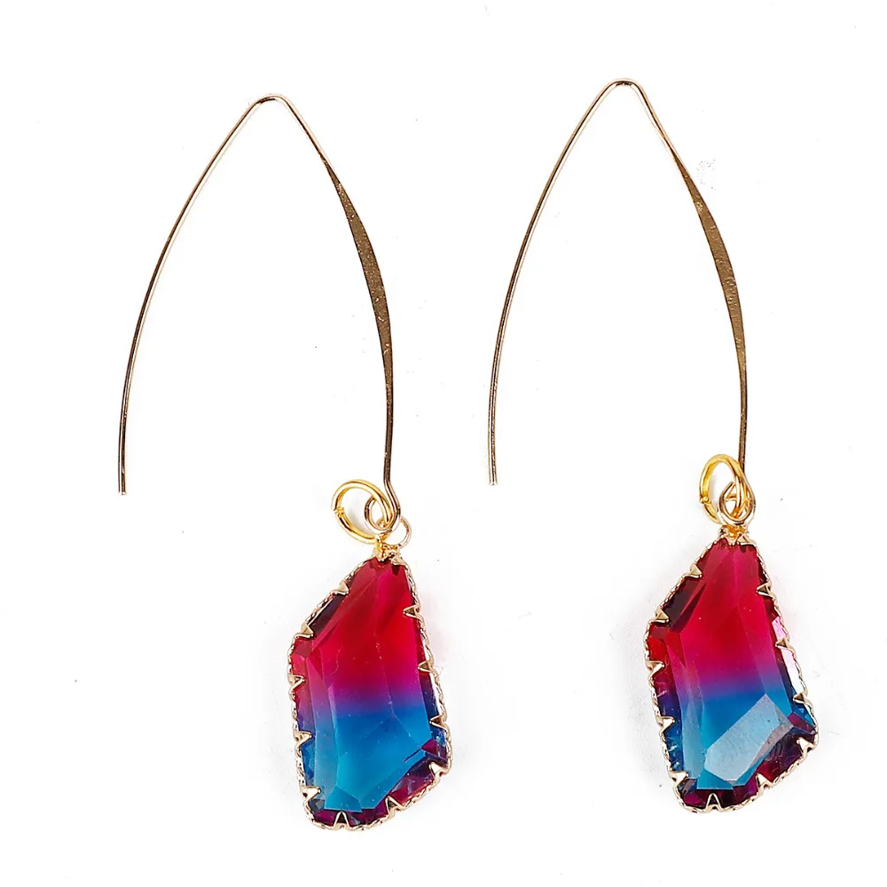 Натуральные уникальные Амулеты с кристаллами позолоченный неправильный кулон