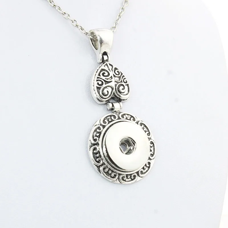 Бум жизнь Винтаж Женский Цветок 18 мм металлическая кнопка Длинная цепочка