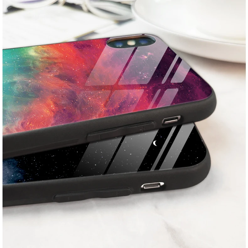 Милый мультяшный чехол для телефона из закаленного стекла TPU s для iPhone 11 Pro XR XS MAX X, чехол для iPhone 6 7 8 6 S Plus, чехол, Fundas Coque