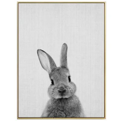 Rabbit Kawaii кроличий хвост Банни холст картина Детская стены Искусство животных плакат печать скандинавского леса картина для маленьких девочек комната Домашний декор - Цвет: Rabbit