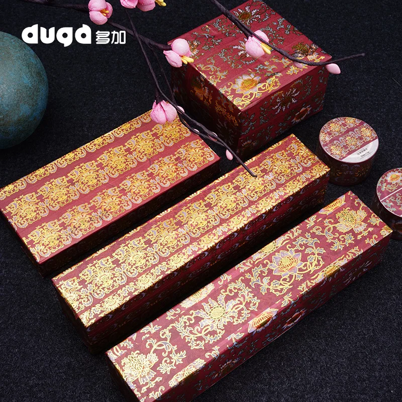 Винтажная Золотая васи лента пуля декоративный ежедневник ленты DIY Дневник