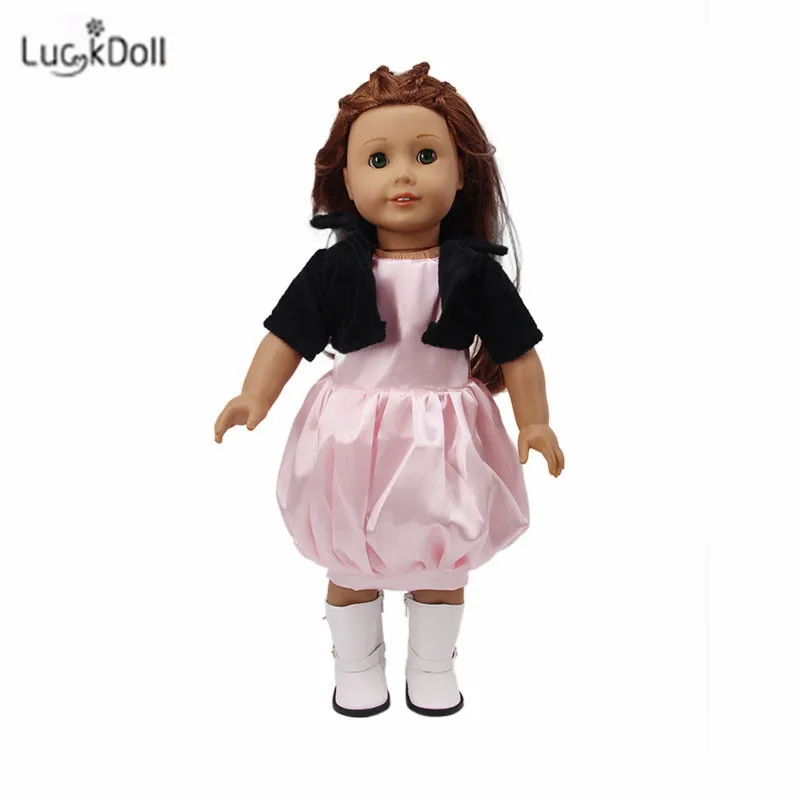 LUCKDOLL1 пара однотонных сапоги размер 18 дюймов американский 43 см Детская кукла