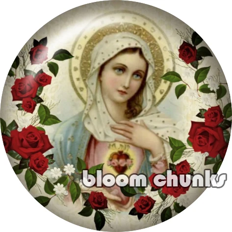 Bless Virgin Mary круглый стеклянный кабошон demo плоская задняя сторона делая Результаты 12 мм/18 мм/20 мм/25 мм TL1117 - Цвет: A9445