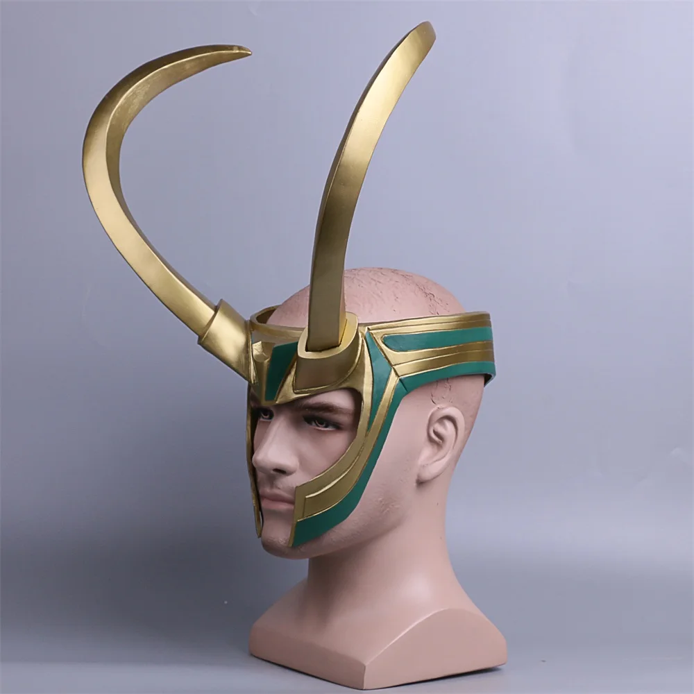 2017 фильм ТОР 3 Ragnarok Loki Laufeyson ПВХ шлем маски для Косплей Хэллоуин