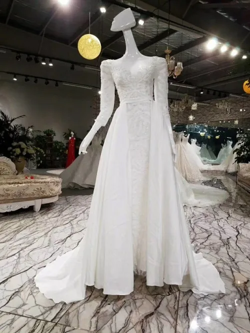 white CloverBridal, высокое качество, длинные рукава, розовое, темно-синее, серебряное, красное, роскошное, с бисером, вечернее платье с длинным шлейфом - Цвет: white