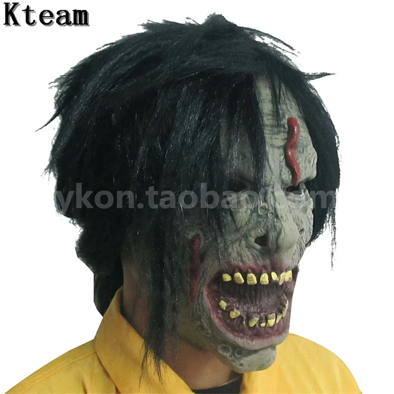 Высший сорт 100% Латекс Супер ужас Хэллоуин костюм маска зомби страшная для лица