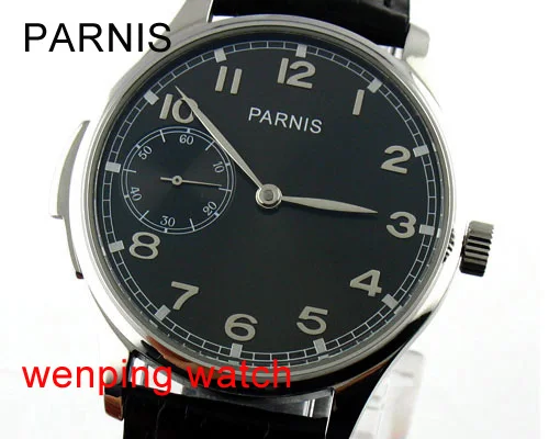 Парниш Классическая мода 44 мм 6497 белый/черный механический ручной Ветер движение