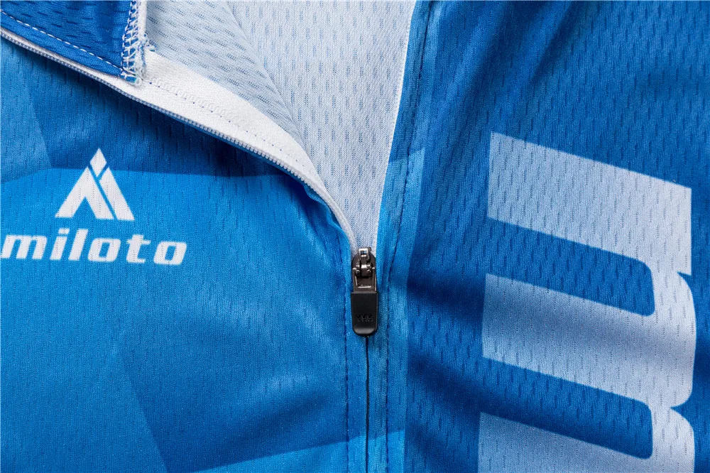 MILOTO PRO Team Men's short sleeve cycling jersey Blue MTB Bike Road Riding Bicycle Maillot Shirts Racing Clothing | Спорт и