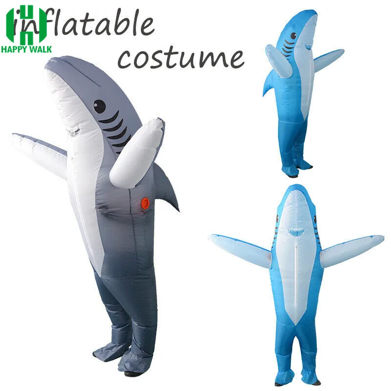 Надувные костюмы акулы маскарадный костюм из мультфильма праздничный забавные