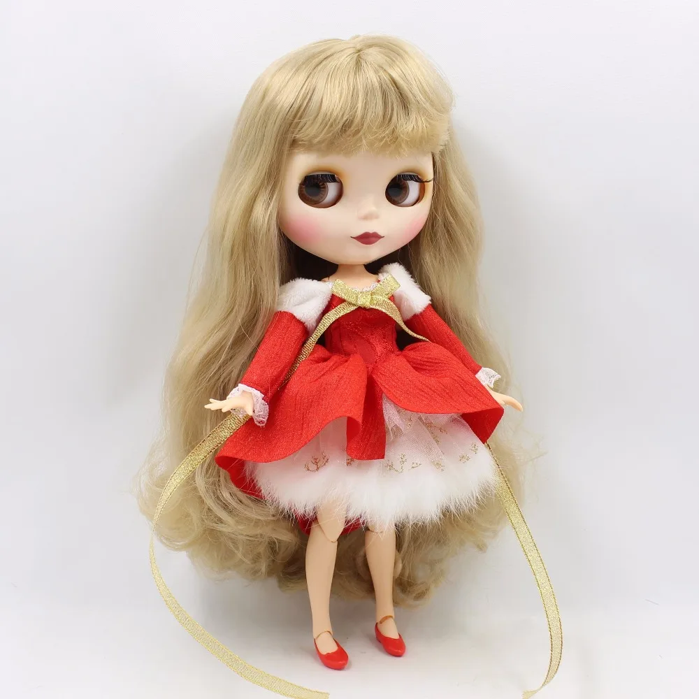 Фабричная игрушечная кукла blyth с матовым лицом Рождественская обувь