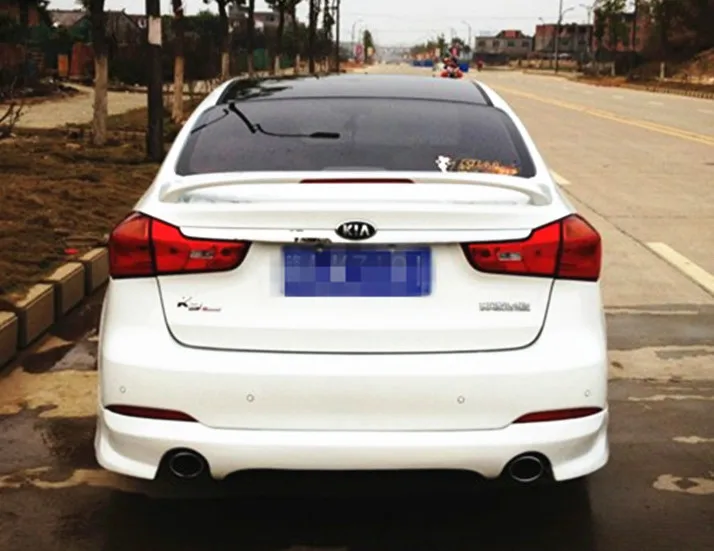 Для Kia Forte K3 2010-2015 спойлер высокого качества ABS Материал заднее крыло автомобиля