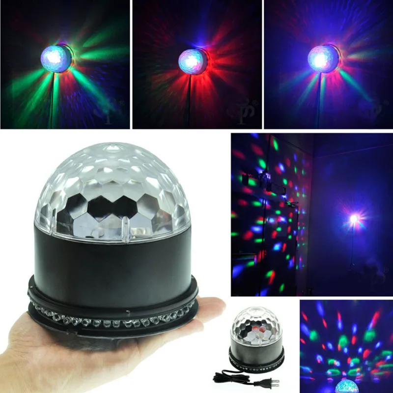 ZjRight 48 LED RGB праздничный Эффект Свет Звук Активированный Авто вращающийся
