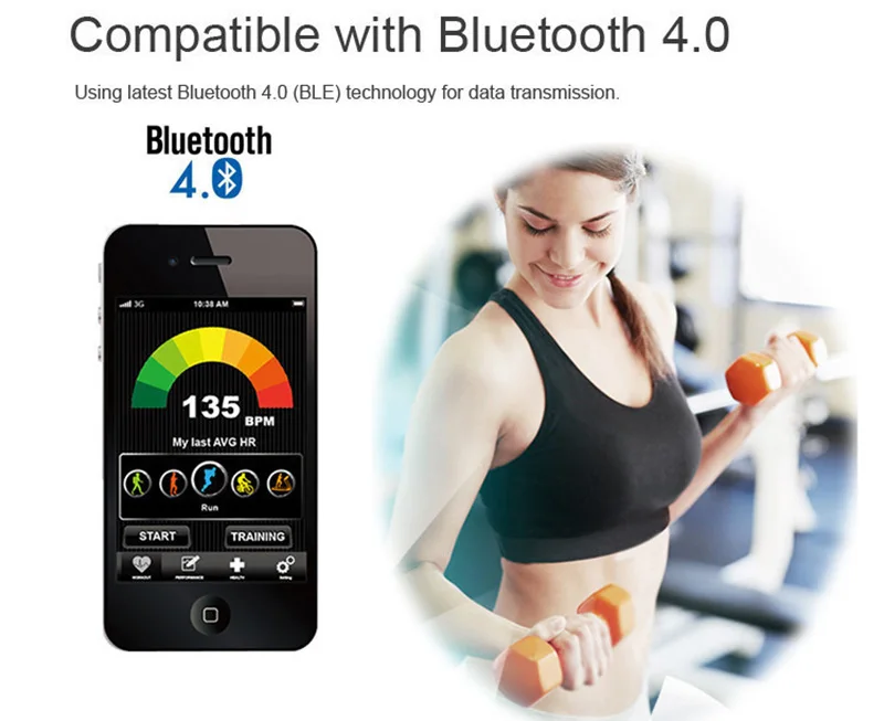 Пульсометр с Bluetooth кардио-датчик пульса спортивный пульсометр В Полярном стиле