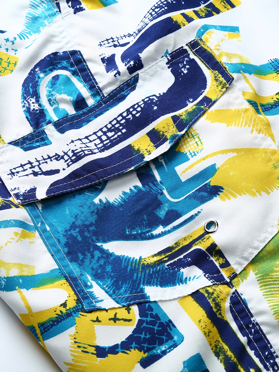 Новая летняя пляжная одежда с принтом мужские пляжные шорты быстросохнущие для