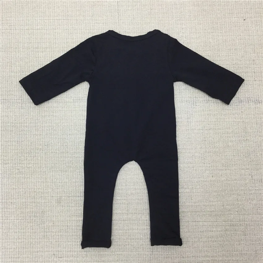 Baby Spring Rompers Boy Cotton Harem Jumpsuit Boy's Plain Black Gray Romper Pajamas Newborn Fashion Clothing 2021 New 30 |