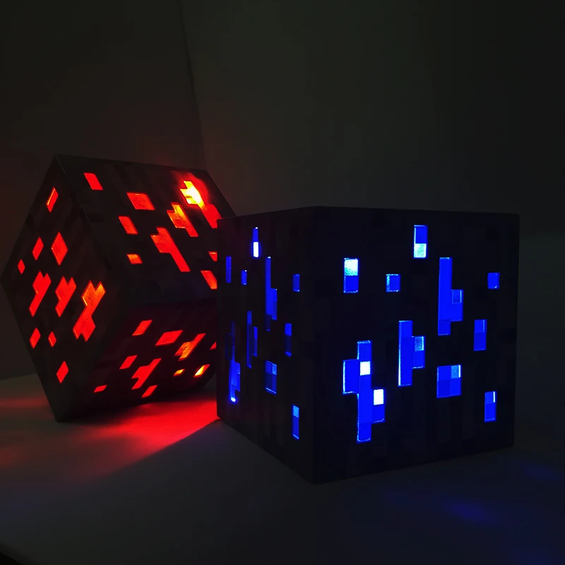 Светодиодный фигурку Игрушечные лошадки Minecraft свет факела настенный светильник