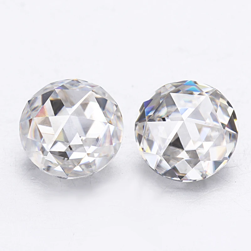 EF белый цвет 8 мм двойная Роза огранка муассаниты свободные камни|moissanite loose|moissanite