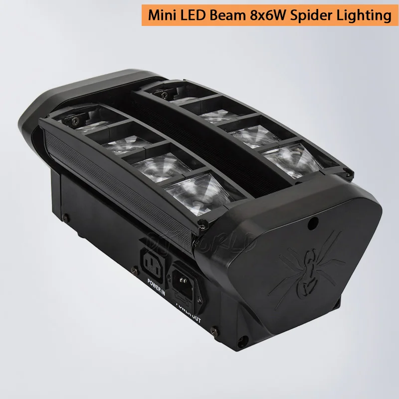 8x6W RGBW Мини движущаяся головка светодиодный светильник паук 9x10 Вт 4в1 RGBW светодиодные вечерние светильник DJ светильник ing луч движущаяся головка DMX DJ светильник - Цвет: 8x6W RGBW