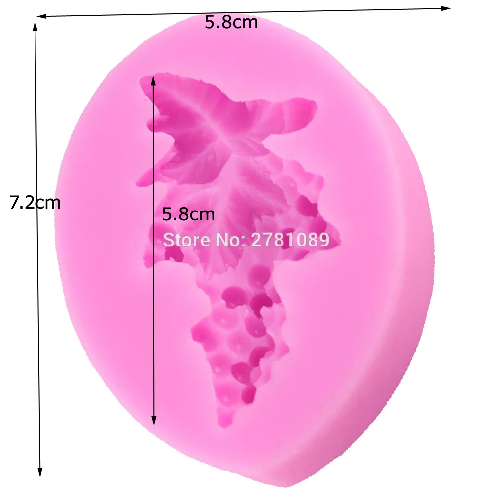 10 шт./компл. Форма винограда силиконовые шоколадные конфеты Мода Новый Торт