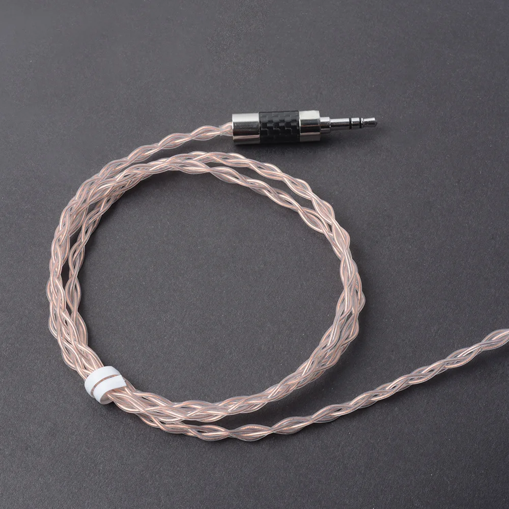 Ручной работы на заказ DIY 7N 8 Core один Кристалл Медь обновленный Hifi музыка аудио кабель для SE215 315 SE535 UE900 LA L3 L4 DT2 K3 HD