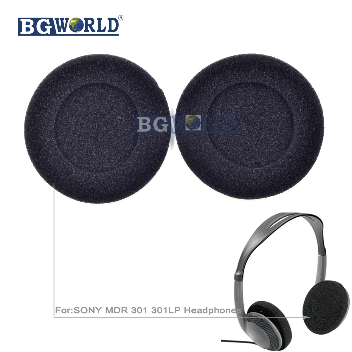 BGWORLD 1 пара поролоновых подушек для наушников Подушка чехол Sony MDR-301 MDR301 MDR 301