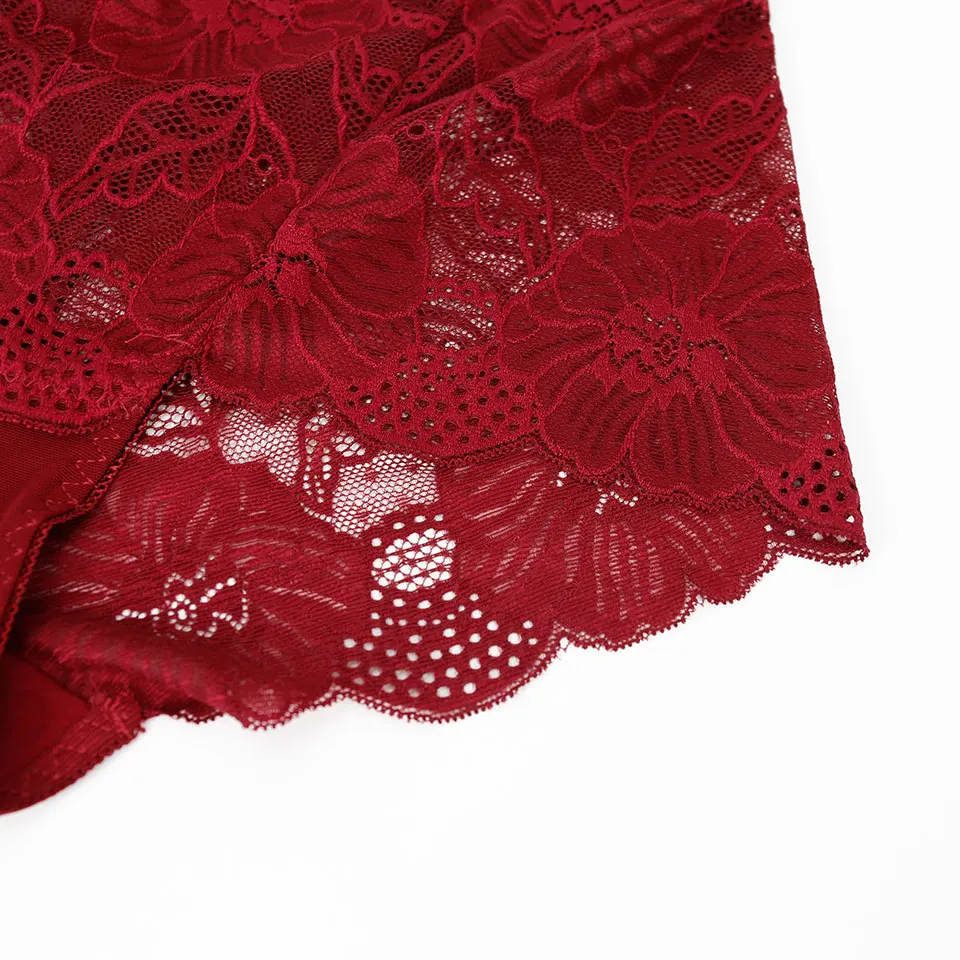 

Lace Women Panties High Waist Seamless Sexy Briefs Female Plus Size Underwear Floral Embroidery Transparent Intimate Lingerie