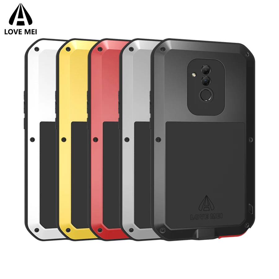 Love Mei Brand Case For Huawei Mate 20 Lite Metal Shockproof Phone Cover Full Body Armor Anti-Fall Shell |
