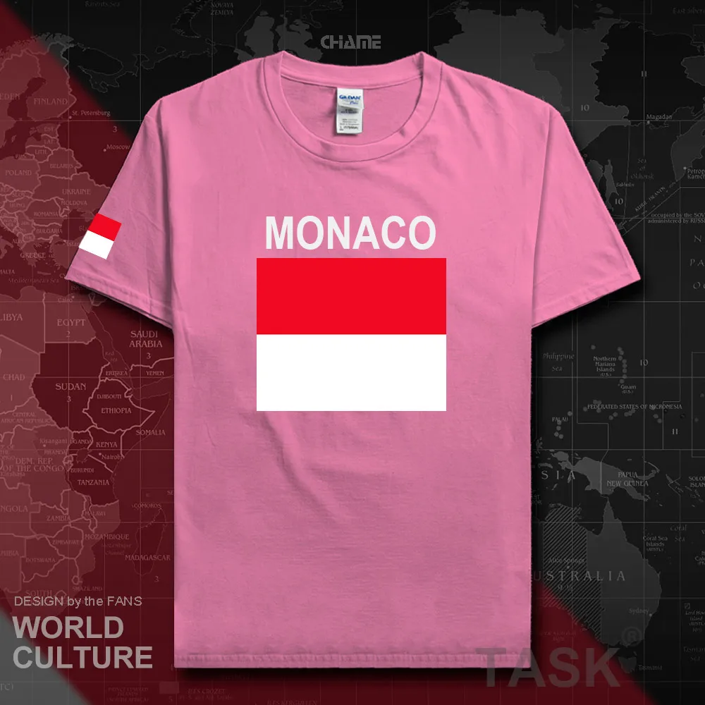 Мужская футболка из хлопка в стиле хип-хоп Principality of Monaco MCO 2018 одежда с флагом